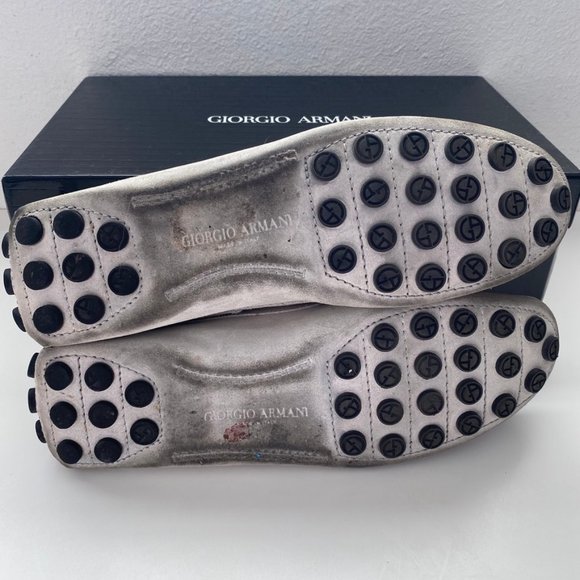 Giorgio Armani Croc Embossed Leather Loafers main image 16